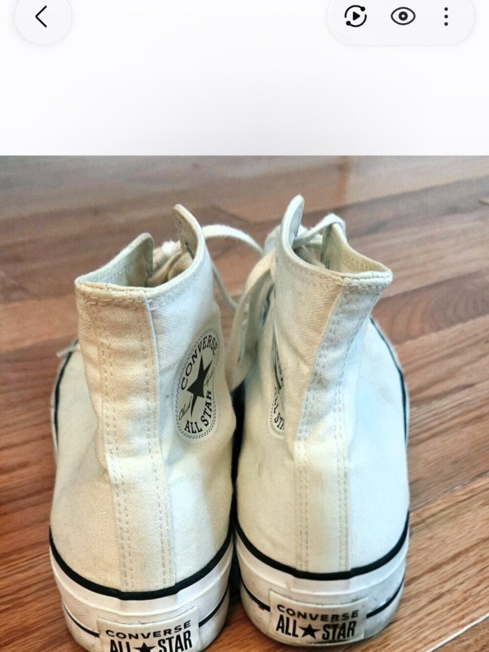 Converse Women's Chuck Taylor All Star Lift Platform White Sneakers. Size 9. - Picture 3 of 4